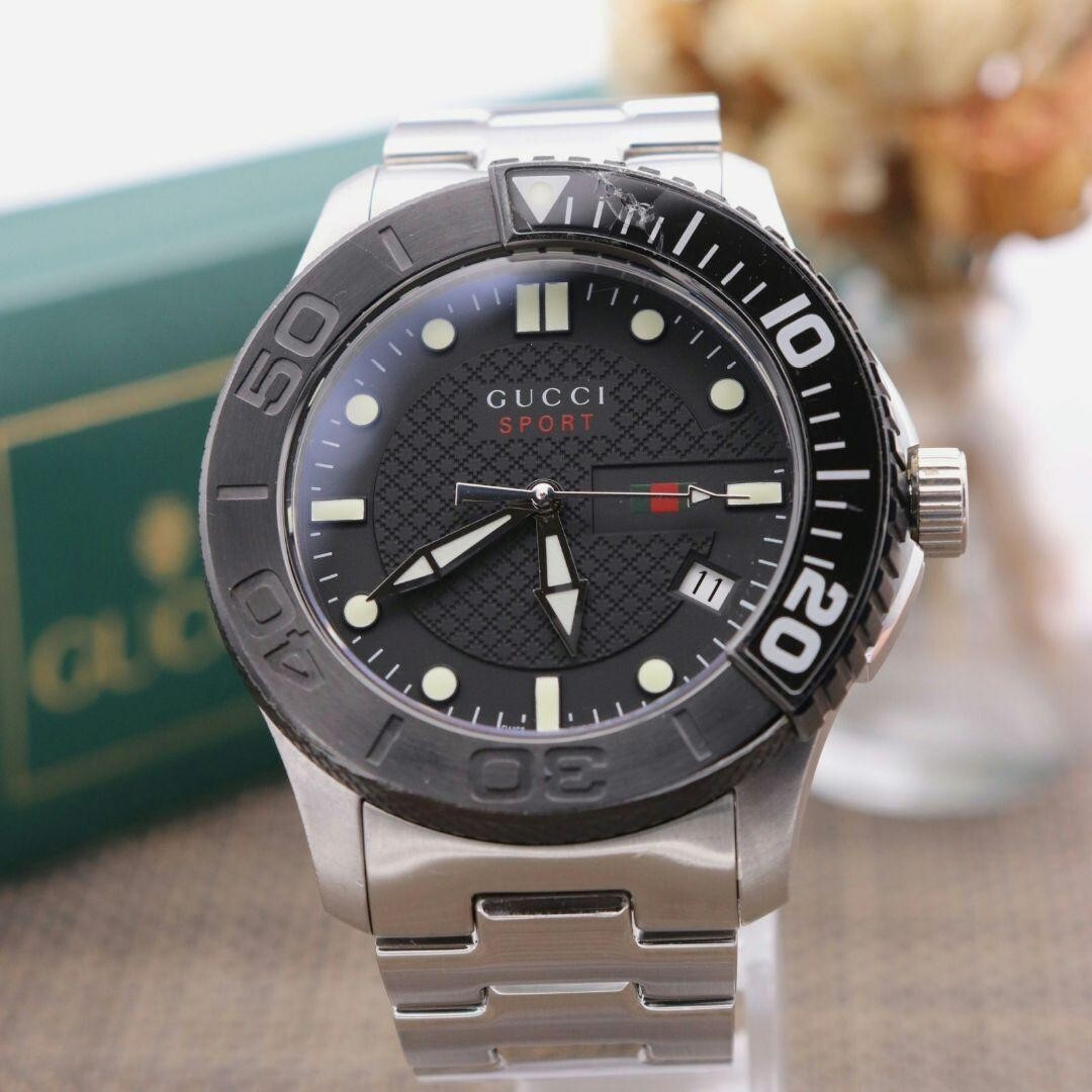 Gucci G-Timeless Sport 126.2 Watch Quartz Men's 45mm Black Date