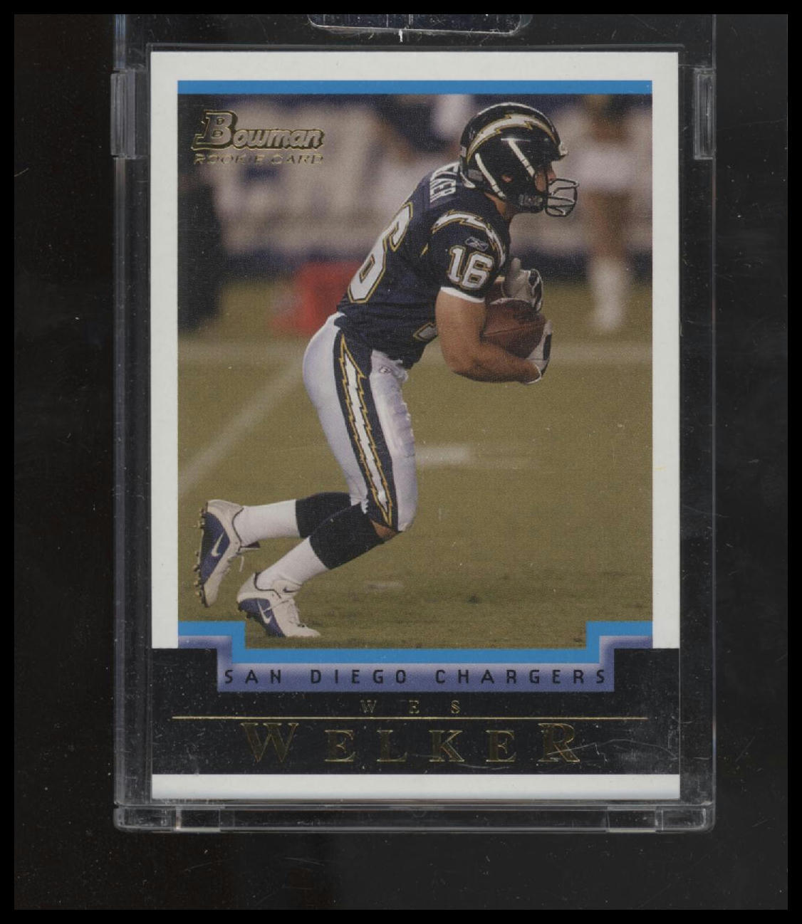 2004 Bowman #212 Wes Welker Uncirculated White #/165 Encased