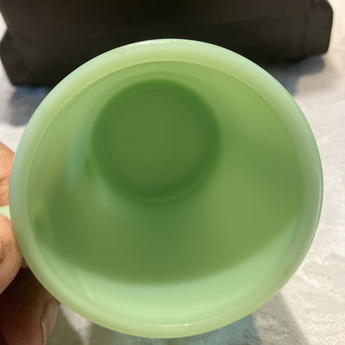 ファイヤーキング　リブマグ　ホリディイン Vintage Jadeite Fire King D Handle Coffee Cup Mug Anchor
