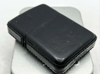 Auth ZIPPO Limited Edition LUCKY STRIKE Leather-Bound Logo Lighter