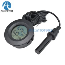 Mini Humidity Hygrometer Thermometer Temperature Meter Probe with 1.5m Cable