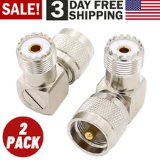 L Coax PL259 Right Angle Connector For CB Ham Radio Two Way Radio Antenna Cable