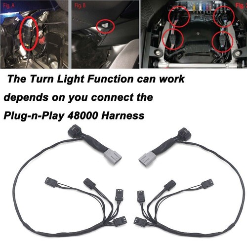 LED Fork Mounted Driving Lights Fits 2018-up For Honda GoldWing GL1800 Tour DCT - Picture 3 of 10