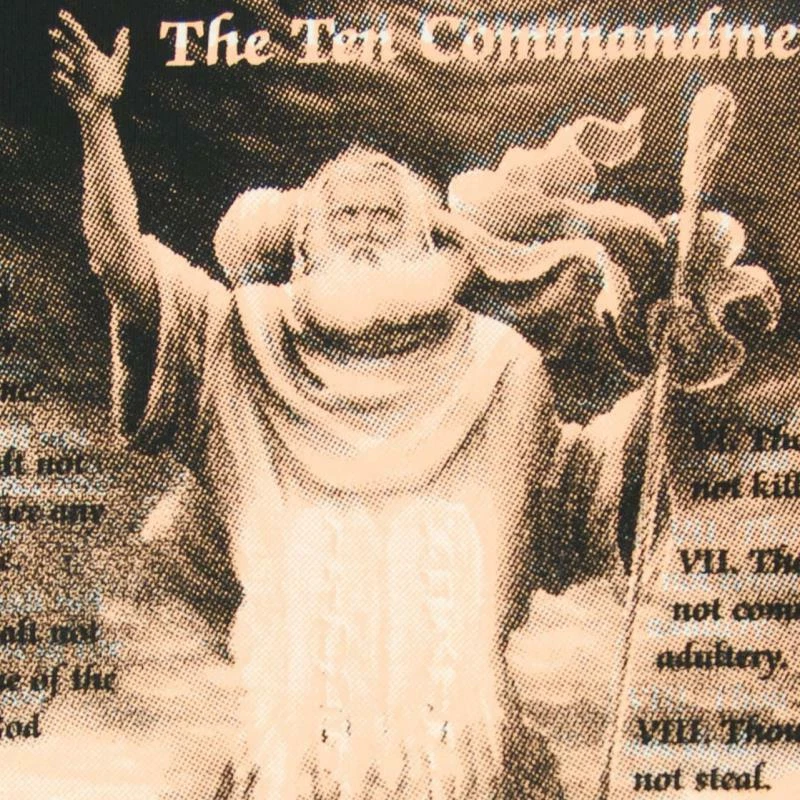 Lienzo firmado Ringo (Steve Kaufman Protege) "Diez mandamientos" serigrafía única Foto 2 de 3