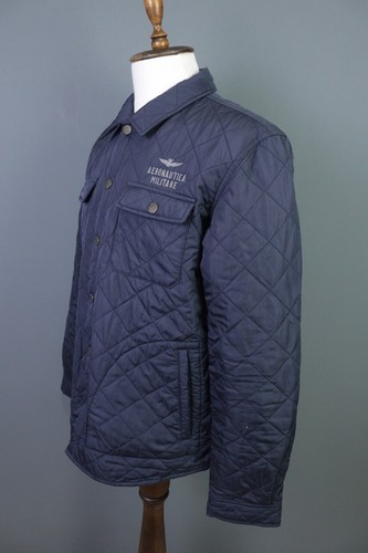 Aeronautica Militare Blue Snap Cargo Quilted Puffer Jacket Size 58 - Picture 9 of 20