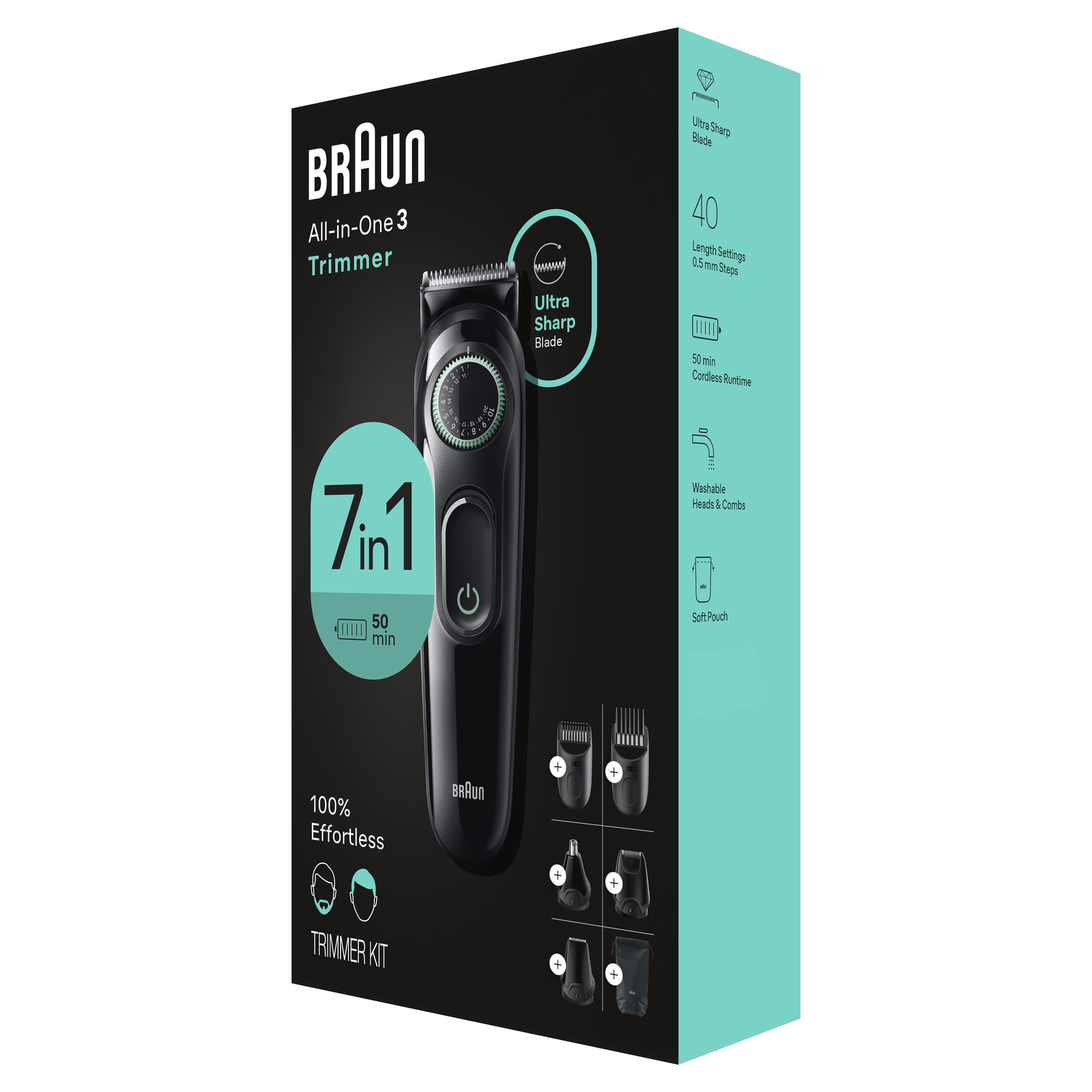 Braun Series  All-in-One 7-in-1 Electric Grooming Kit with Beard Trimmer for Men