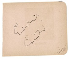 Eddie Cantor Actor Autographed Signed Album Page AMCo COA 13261