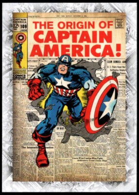 2012 Marvel Beginnings 2 ''BREAKTHROUGH ISSUES COVER'' Card #B-51..CAPTAIN AMERICA