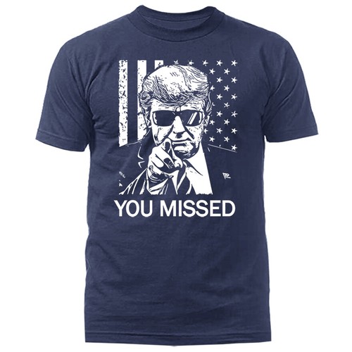 Camiseta política Donald Trump 2024 Rally Shooting You Missed Middle Finger MAGA - Imagen 4 de 12