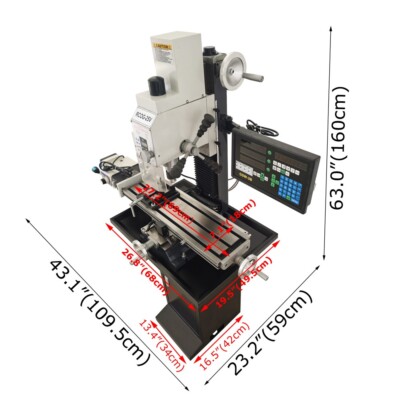 RCOG-25V Horizontal Drilling and Milling Lathe Digital Display Semi-automatic