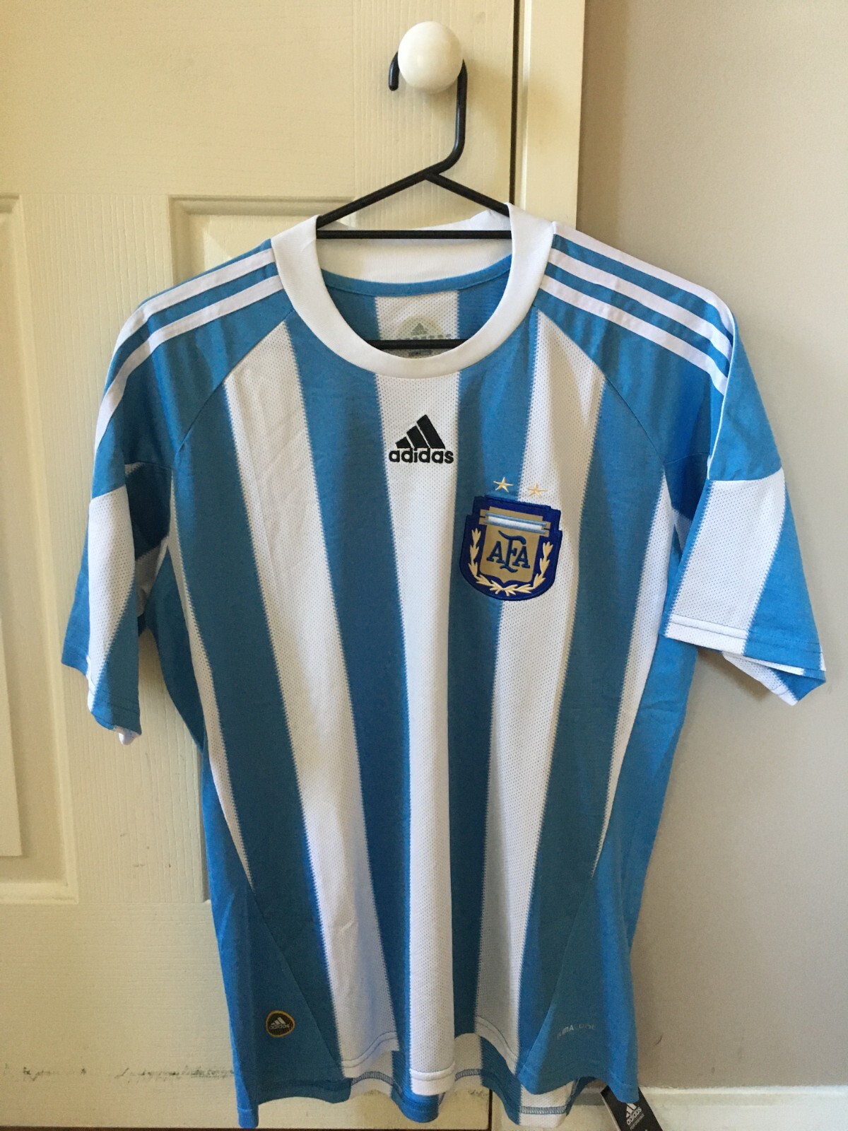 RARE Made in Argentina 2010 Adidas Home Football Soccer Jersey Size M Messi