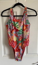 Adidas x FARM Rio Womens' Size Swimsuit One Piece Pearl Citrine NWT Size 14