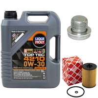 MotoröL Set 0W-30 5 Liter + ÖLfilter + ÖLablassschraube FüR Vw Tiguan Passat 2.0