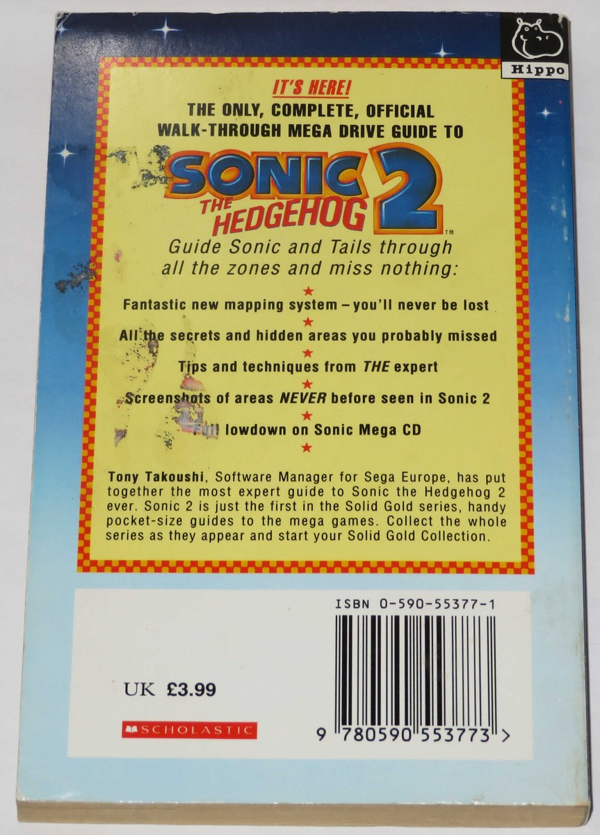 1993 TONY TAKOUSHI SOLID GOLD GUIDE BOOK to SONIC THE HEDGEHOG 2