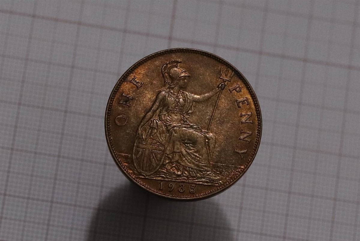 イギリス銀製ライフセービングパーミンガム1935 🧭 🇬🇧 UK GB PENNY 1935 GEORGE V HIGH GRADE B75 #Z8303 | eBay