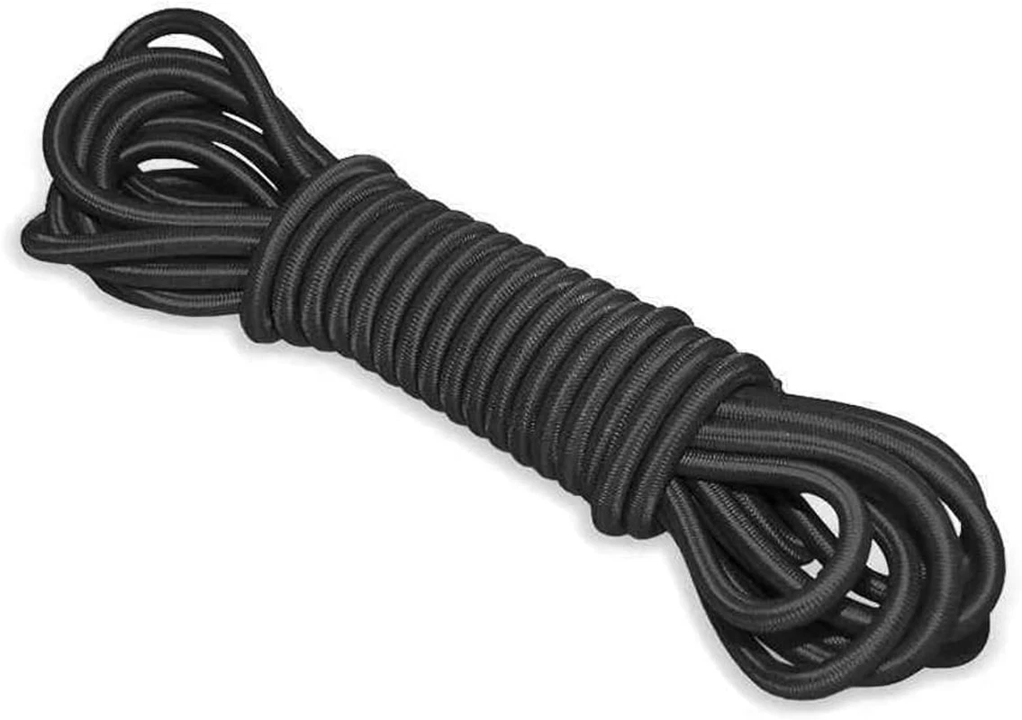 Bungee rope - black - 10 mm - per metre