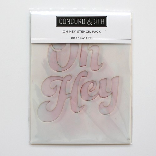 Concord & 9th Oh Hey Stencil Stamp and Die Set Exclusive Crop & Create Event B19 - Picture 4 of 4