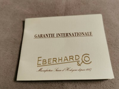 Eberhard & Co. Vintage Garantie Zertifikat Papiere für Ref.70015 Gold Jahr 1997
