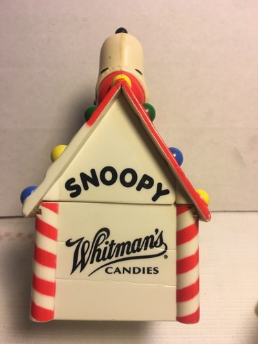 Whitman's Candies Peanuts Snoopy Woodstock Christmas Dog House Coin Bank - Picture 3 of 8