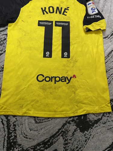 Watford FC Match Worn Ismael Kone #11 Home Football Shirt With COA Boxed - Picture 7 of 18