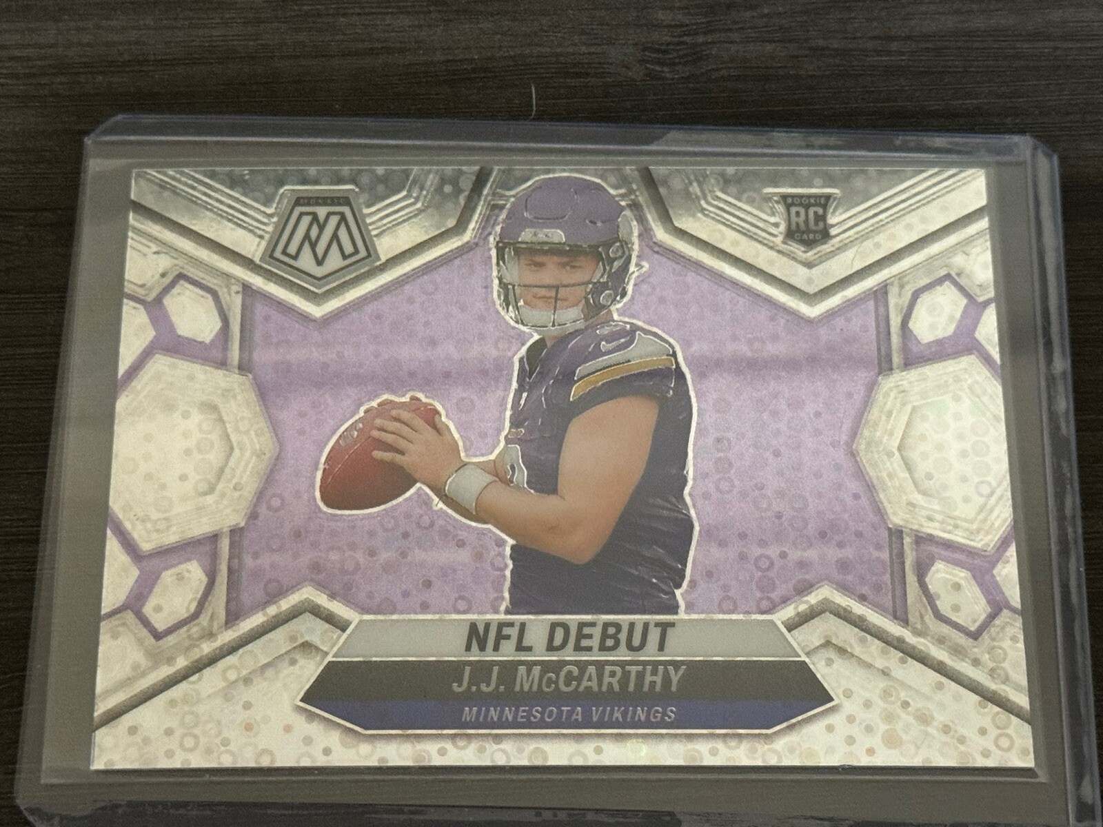 2024 Mosaic JJ McCarthy NFL Debut No Huddle Disco RC Minnesota Vikings