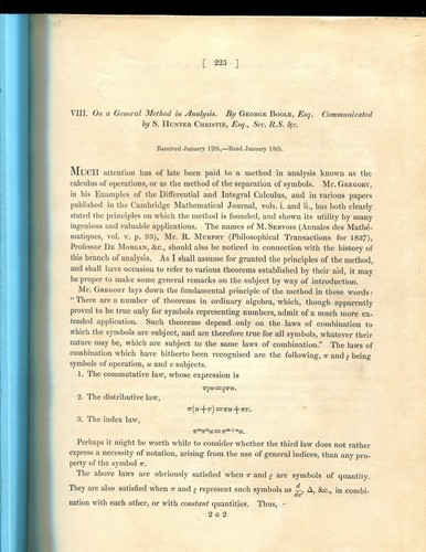 Boole, On a General Method in Analysis..1844 - Picture 2 of 2