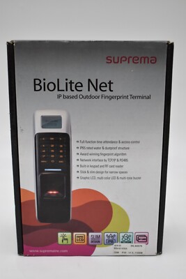 Suprema BioLite Net IP Based Outdoor Fingerprint Terminal BLN-OC-V03EA ...