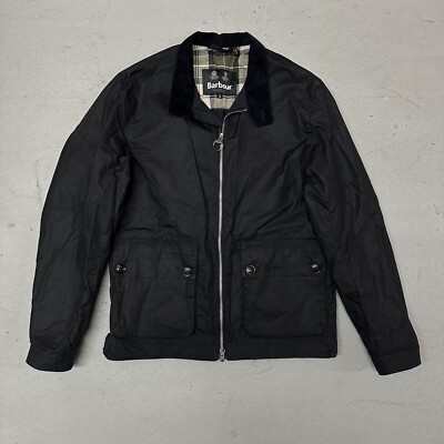 Barbour harton wax coated jacket waxed navy coat S mens MWX2200NY92
