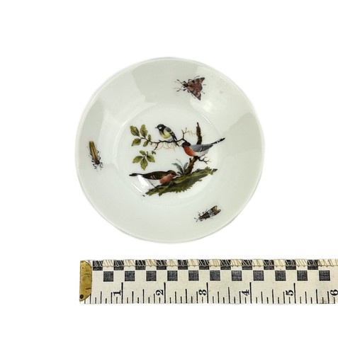 Piccolo piatto/piattino Demitasse vintage 4 1/4" Limoges Francia uccellini, falene - Foto 2 di 9