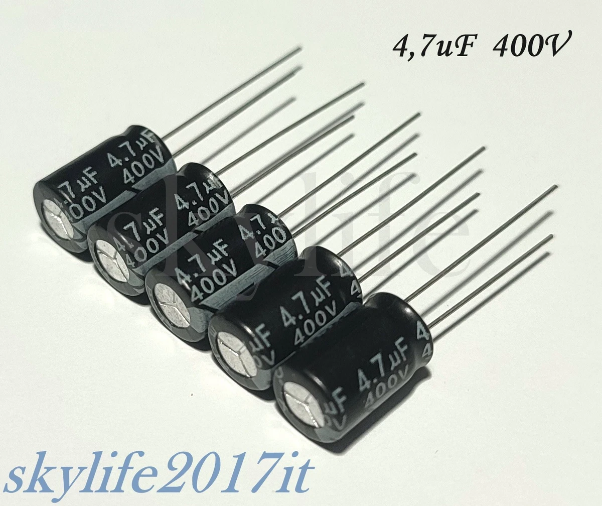10 x 4.7uF 400V 105C Radial condensatore elettrolitico 8x12m