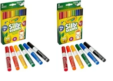 2 PACK !!  Crayola Silly Scents Wedge Tip Washable Markers  12 MARKERS NEW!!!