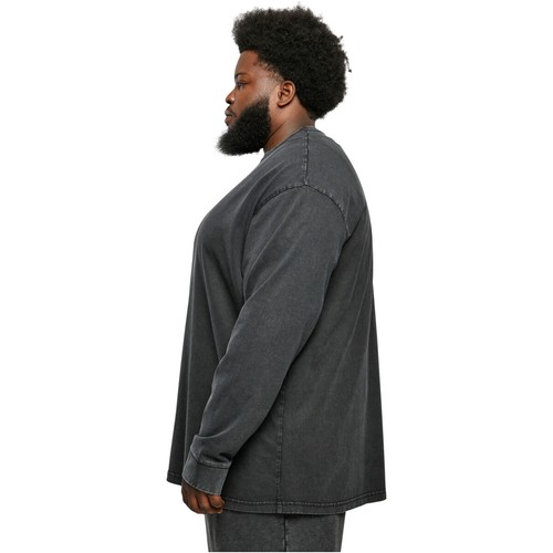 Urban Classics Heavy Boxy Acid Wash Longsleeve Shirt Pullover Sweater Waschung - Picture 4 of 40