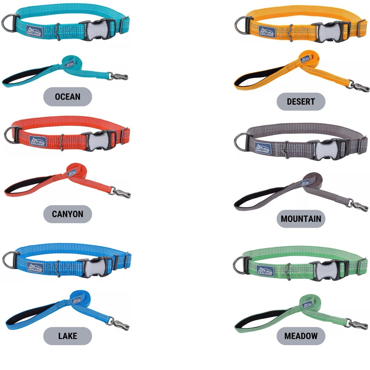 K9 Explorer Brights Reflective Adjustable Dog Collar OR Leash*