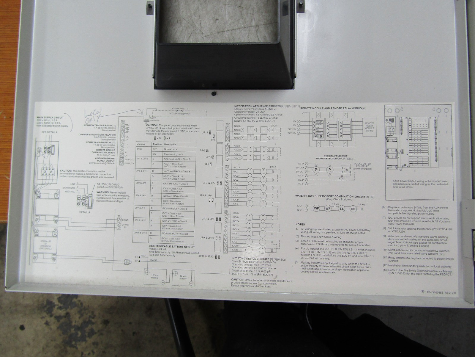 💥EDWARDS 1.6 AMP FIRESHIELD FIRE ALARM CONTROL PANEL 120 VAC FS1004
