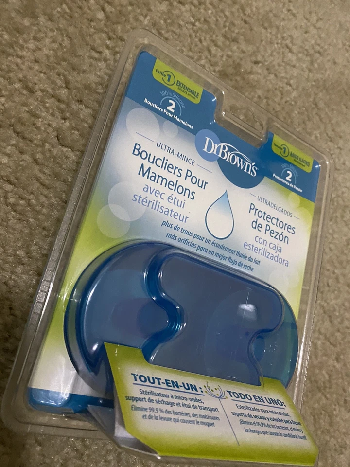 Dr. Brown's Ultra-Thin Nipple Shields with Sterilizer Case Size 1 BRAND NEW - Image 3 of 4