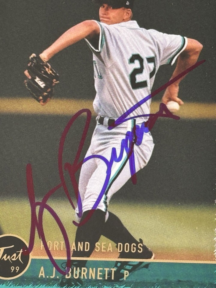 a-j-burnett-1999-just-authentic-signed-autograph-auto-rookie-florida