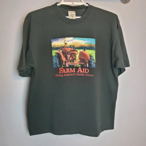 Farm Aid Concert and Festival T-Shirt Black Siz 2000s vintage concert t-shirt, vintage, size XXL, single stitch, B+ condition