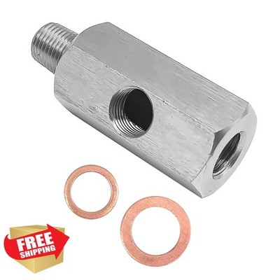 KEVWR Oil Pressure Sensor Adapter 1/8 NPT Tee