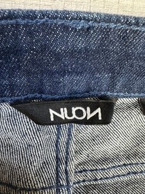 Nuon Bell Bottom Flare Jeans Dark Blue Denim Retro 70s Women 28 (Actual 26X26.5)