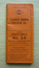MP MISSOURI PACIFIC System Employee Timetable No. 14 -11/18/79