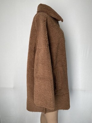 The Great Womens Car Coat Chocolate Brown Size 2 Plush Button Down