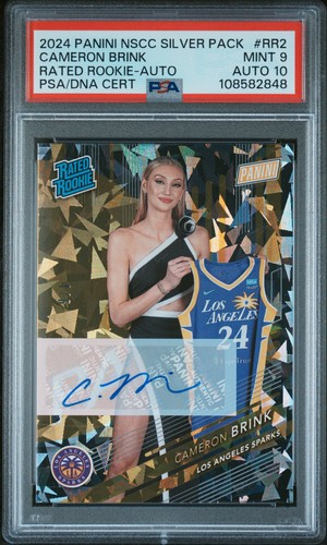 2024 PANINI NSCC RATED ROOKIE AUTO #RR2 CAMERON BRINK 4/6 PSA 9 AUTO 10