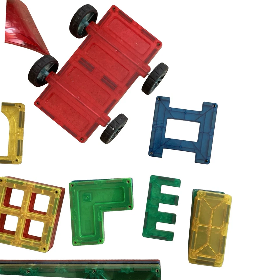 Magnetic Tiles 55 Piece Car Set Magnetic Building Tiles - Image 3 of 4