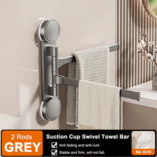 Towel Rack Rotatable Towel Holder Aluminum 2/3/4/5-Bar Towel Hanger Kitchen Bath