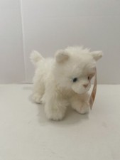 Animal Alley White Kitten Cat Shaggy Furry