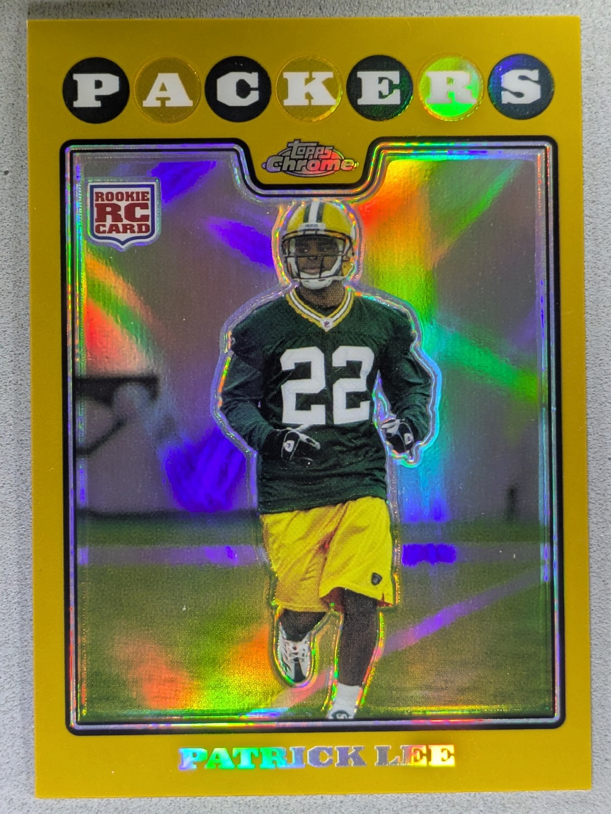 2008 Topps Chrome Golod Refractor PATRICK LEE #TC266 Packers RC #/199