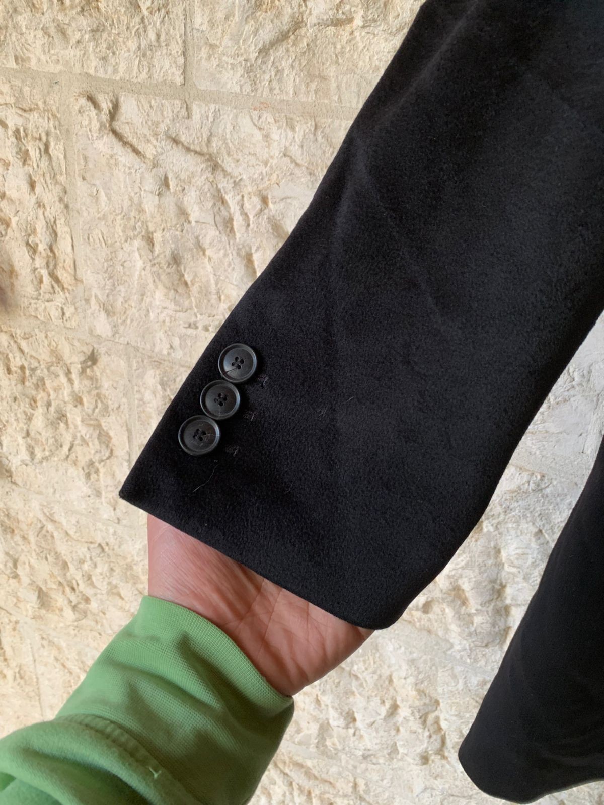 Hugo Boss Wool Cashmere Colombo classic black top over coat 42R thumbnail 7