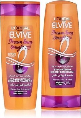 L'Oreal Elvive Dream Long Straight Bundle: Shampoo 400ml + Conditioner 360ml Kit