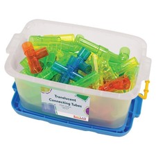 Kaplan Early Learning Translucent Connecting Tubes - 80 Pieces
