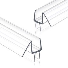 Agbihtb Frameless Shower Door Seal Strip 2 2PCS  3/8"  39", M-Type Bottom